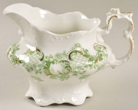 Cloverly Green (Gold Accent, No Trim) Creamer