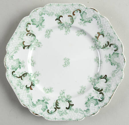 Cloverly Green (Gold Accent, No Trim) Salad Plate