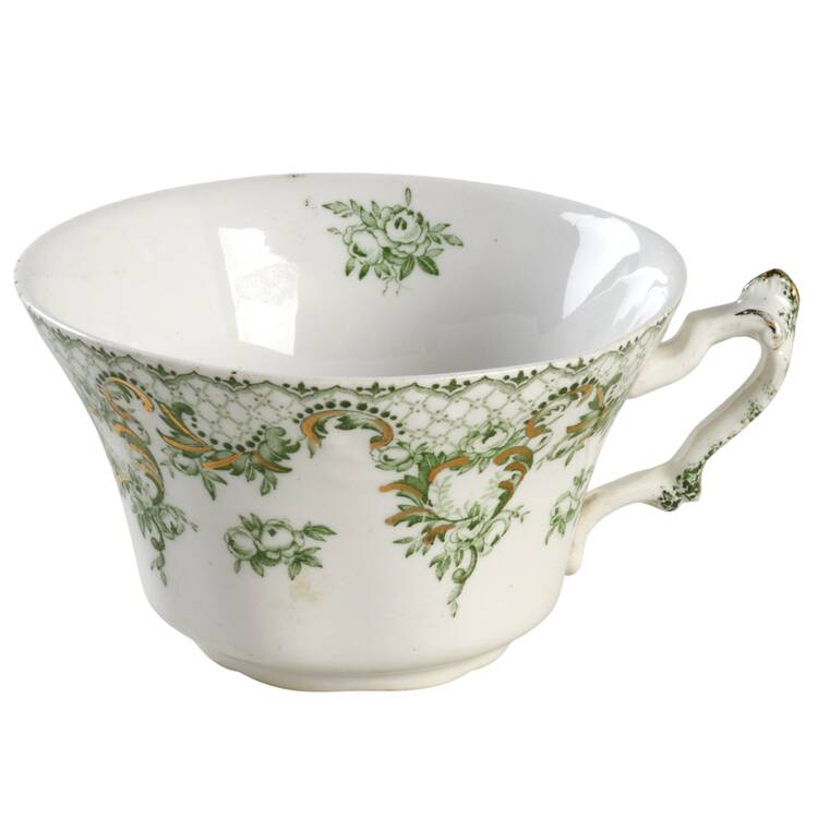 Cloverly Green (Gold Accent, No Trim) Flat Cup