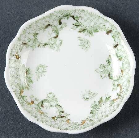 Cloverly Green (Gold Accent, No Trim) Butter Pat