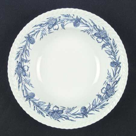 Clover Time Blue Rim Soup Bowl