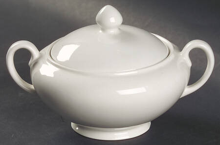 Classic White Sugar Bowl & Lid