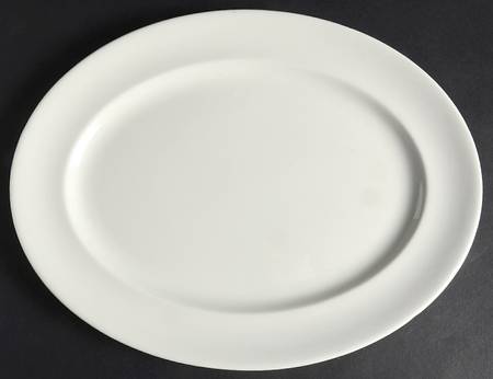 Classic White 12" Oval Serving Platter