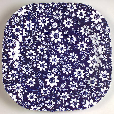 Country Cupboard Blue Square Salad Plate