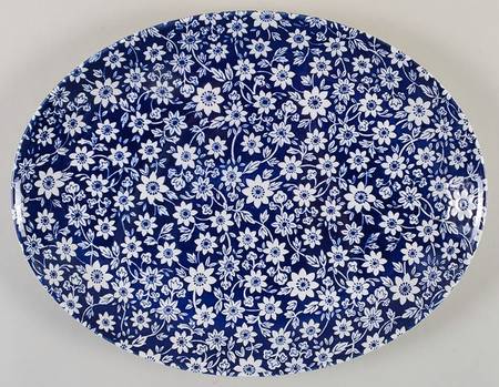 Country Cupboard Blue 13" Oval Serving Platter