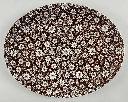 Country Cupboard Brown 13" Oval Serving Platter