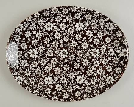 Country Cupboard Brown 12" Oval Serving Platter