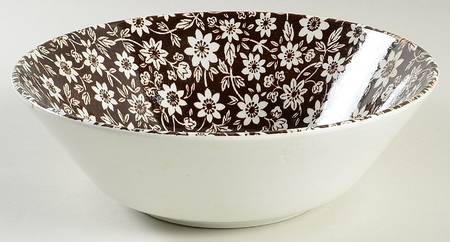 Country Cupboard Brown 8" Round Vegetable Bowl