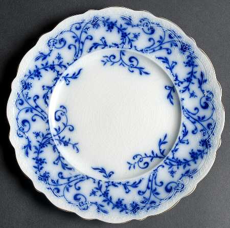 Coral (Flow Blue) Luncheon Plate