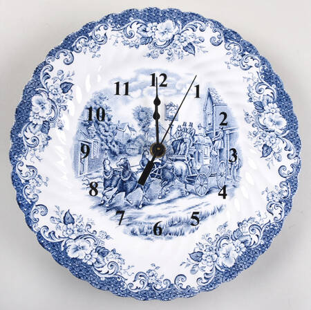 Coaching Scenes Blue 1-2" depth  Clock Plate HC