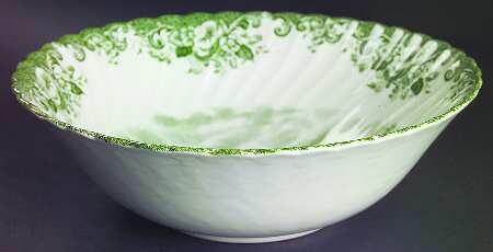 Coaching Scenes Green 10" Large Salad Serving Bowl