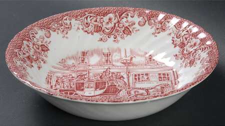 Coaching Scenes Pink Coupe Soup Bowl