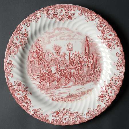 Coaching Scenes Pink 12" Chop Plate (Round Platter)