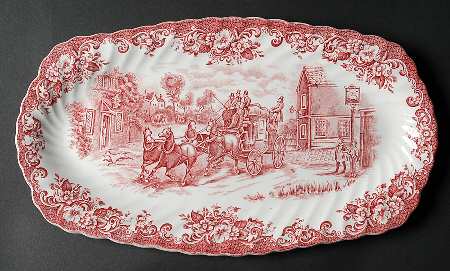 Coaching Scenes Pink Large Sandwich Tray
