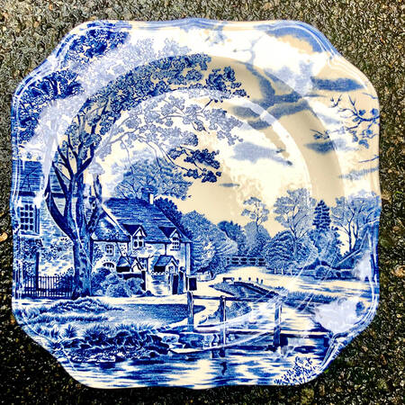 Cotswold Blue Square Salad Plate