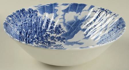 Cotswold Blue 8" Round Vegetable Bowl