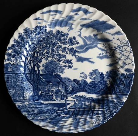 Cotswold Blue 12" Chop Plate (Round Platter)