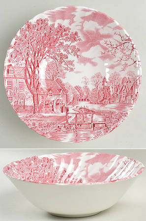 Cotswold Pink 8" Round Vegetable Bowl