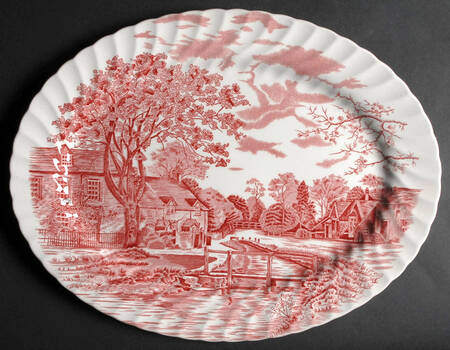 Cotswold Pink 15" Oval Serving Platter