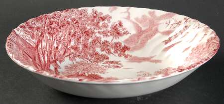 Cotswold Pink 9" Oval Vegetable Bowl