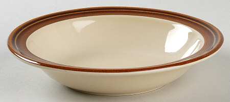 Creme Caramel Rim Fruit/Dessert (Sauce) Bowl