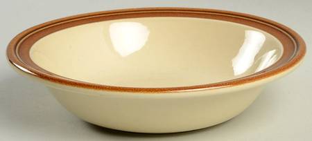Creme Caramel Rim Soup Bowl