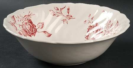 Day In June Burgundy 8" Round Vegetable Bowl
