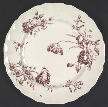 Day In June Burgundy Dinner Plate