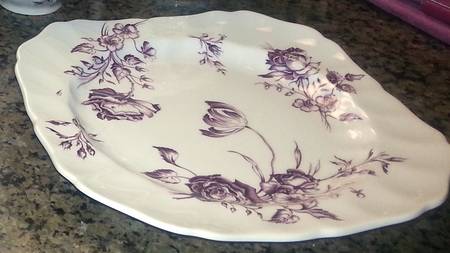 Day In June Lavender Square Salad Plate