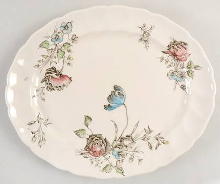 Day In June Multicolor 11" Oval Serving Platter