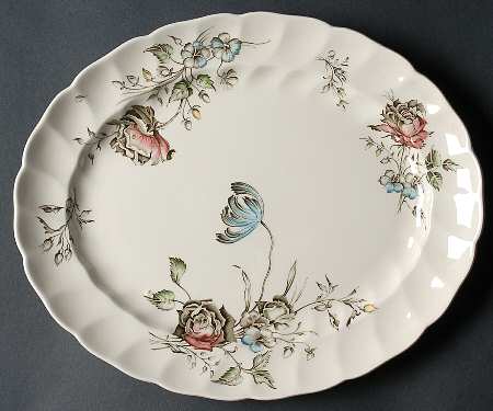 Day In June Multicolor 12" Oval Serving Platter
