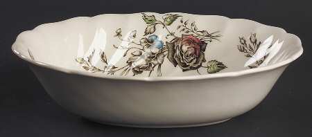 Day In June Multicolor 8" Oval Vegetable Bowl