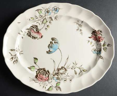 Day In June Multicolor 13" Oval Serving Platter