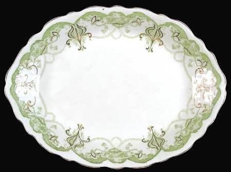 Dartmouth Green 11" Oval Serving Platter