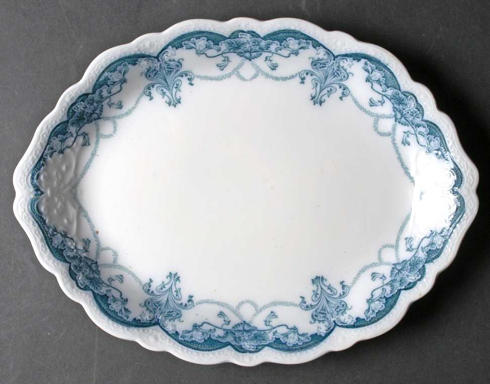 Dartmouth Flow Blue 12" Oval Serving Platter
