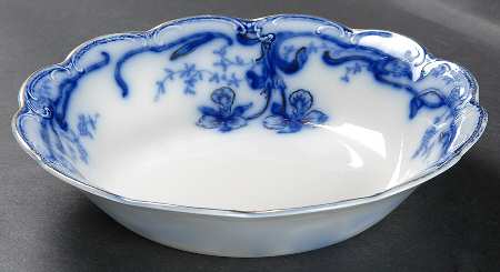 Delmonte (Flow Blue, Gold Accent) Coupe Soup Bowl