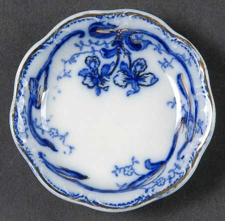 Delmonte (Flow Blue, Gold Accent) Butter Pat