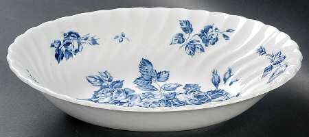 Devon Sprays Blue 9" Oval Vegetable Bowl
