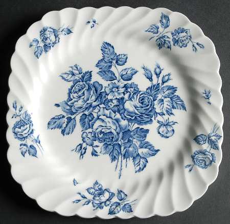 Devon Sprays Blue Square Salad Plate