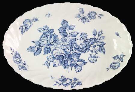 Devon Sprays Blue Underplate for Gravy Boat