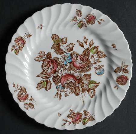 Devon Sprays Brown Multicolor Salad Plate