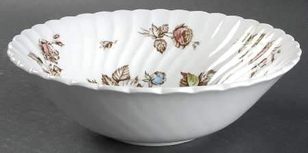 Devon Sprays Brown Multicolor 8" Round Vegetable Bowl