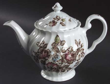 Devon Sprays Brown Multicolor Teapot & Lid