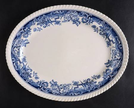 Devonshire Blue 12" Oval Serving Platter
