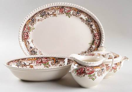 Devonshire Brown Multicolor 5 Piece Hostess Set