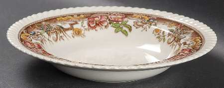 Devonshire Brown Multicolor Rim Soup Bowl