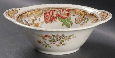 Devonshire Brown Multicolor Lugged Cereal Bowl