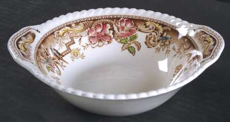 Devonshire Brown Multicolor Lugged Cereal Bowl