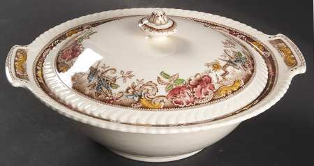 Devonshire Brown Multicolor Round Covered Vegetable