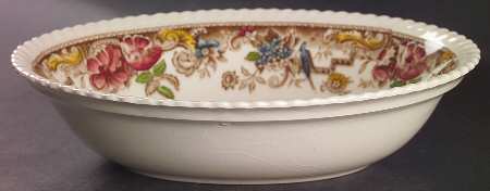 Devonshire Brown Multicolor 9" Oval Vegetable Bowl